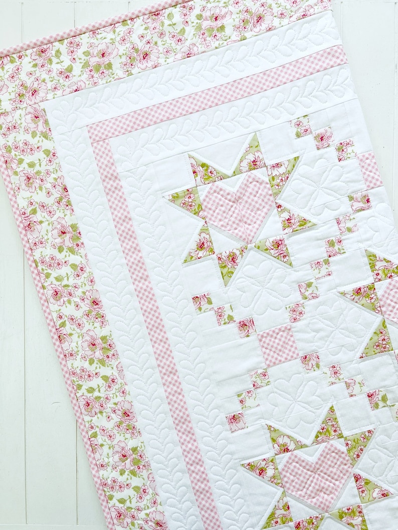 Baby Quilt Patterns PDF Easy Quilting Patterns Heart Quilt Pattern Loving Wishes Quilt Pattern image 4