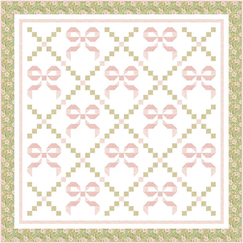 Quilt Patterns PDF Buttons and Bows Quilt Pattern for Girl Quilts Easy ...