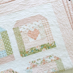 Baby Quilt Pattern PDF Quilt Patterns for Jelly Rolls Home Sweet Home Quilting Pattern for Baby Quilts to Bed Quilts
