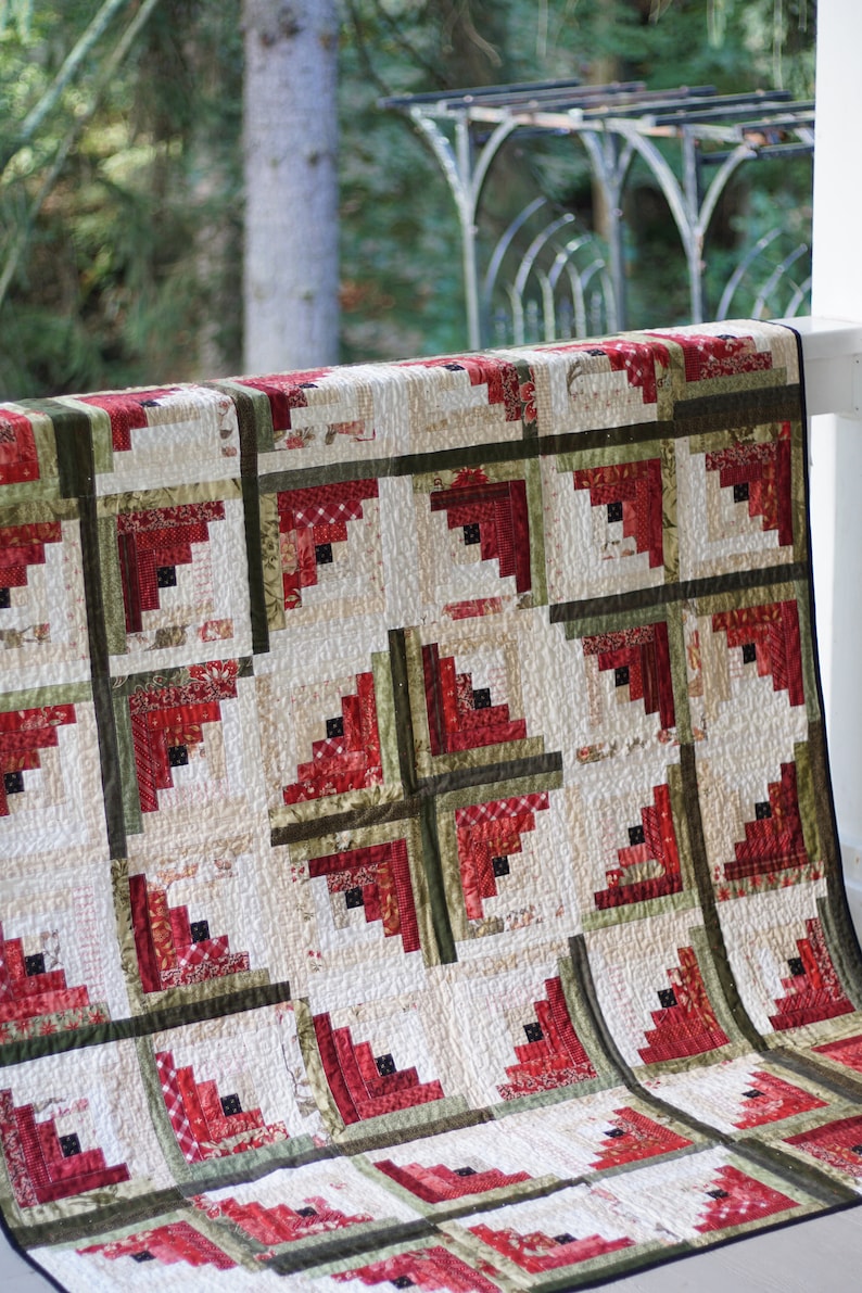 Log Cabin Quilt Patterns PDF Easy Quilt Patterns Beginner Quilt Pattern ...