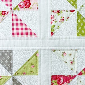 Charm Pack Quilt Pattern PDF Easy Quilt Patterns for Beginners Pinwheel Quilt Pattern Scrappy Pattern Baby Quilt Patterns Throw Quilt image 6