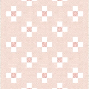 Baby Quilt Kit for Girl Blossom Quilt Kit for Baby Girls Crib Quilt Size 34&quot; x 46&quot; Pattern Included