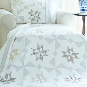 Quilt Patterns PDF Star Quilt Pattern with Jelly Roll Easy Quilt Patterns with Scraps Farmhouse Quilting Pattern & BONUS Pillow Sham Pattern image 8