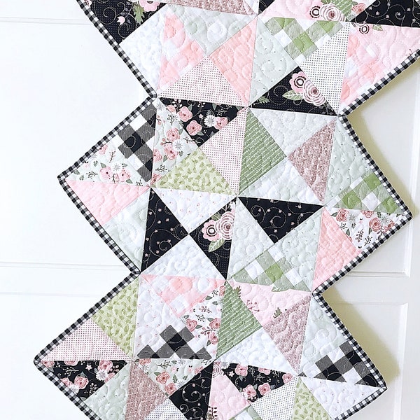 Table Runner Patterns PDF Quilt Patterns for Charm Packs Scrappy Table Runner Pattern for Beginners Easy Christmas Quilting Project