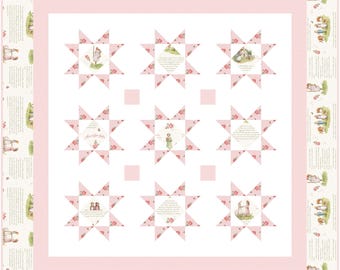 Baby Quilt Kit for Girl Quilt Starlit Dreams Quilt Kit for Baby Crib Quilt Size 44" x 44" Pattern Included with Anne of Green Gables Fabrics