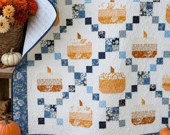 Quilt Pattern Pumpkin Spice Harvest Quilt Pattern for Jelly Rolls Scrappy Quilting Patterns PDF Fall Pumpkin Quilt