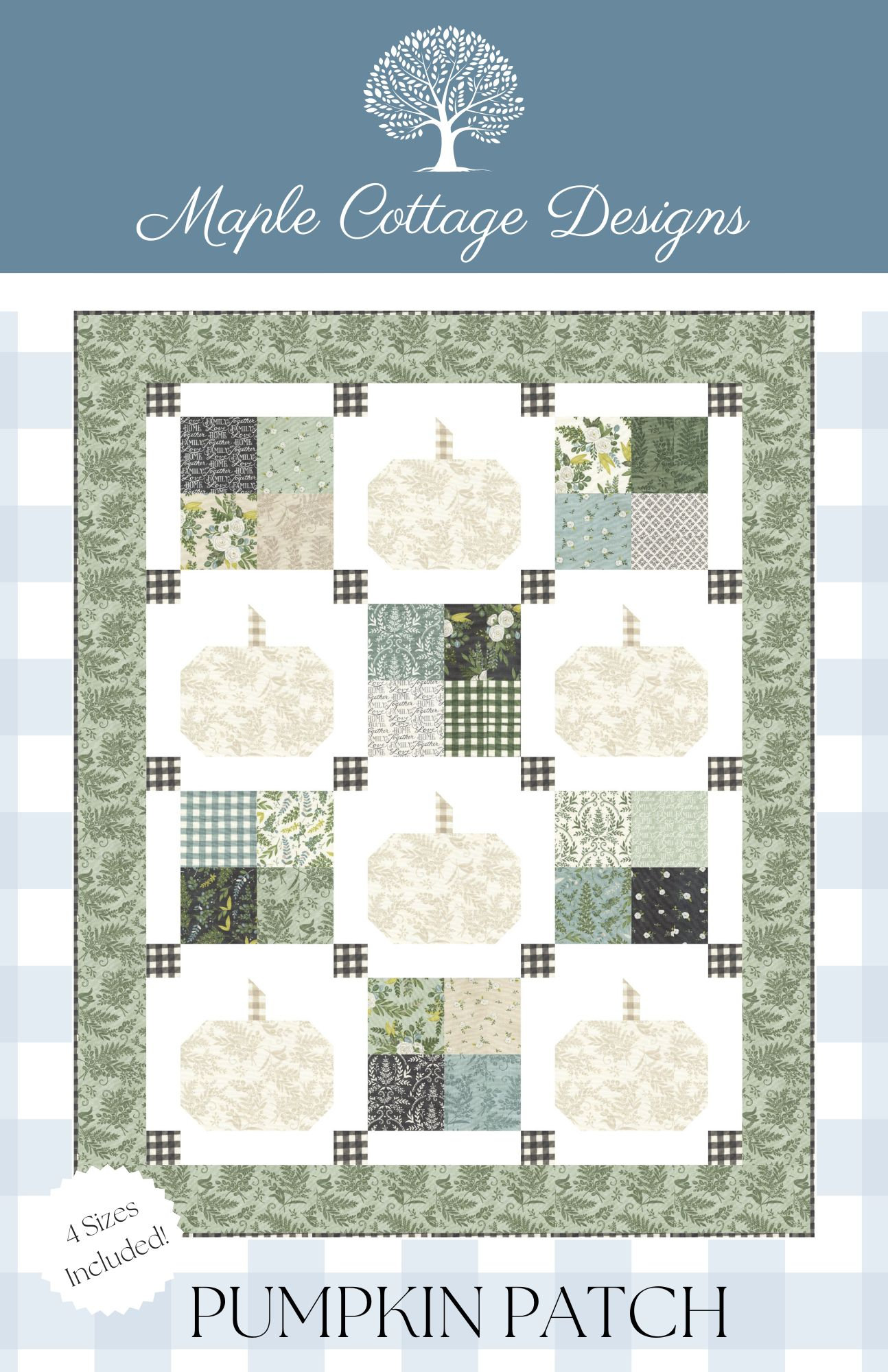 Pumpkin Quilt Pattern PDF Easy Quilt Patterns for Fall Quilt Pattern ...