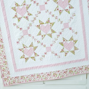 Baby Quilt Patterns PDF Easy Quilting Patterns Heart Quilt Pattern Loving Wishes Quilt Pattern image 6