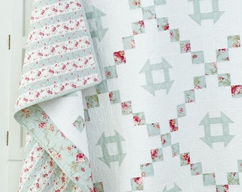 Quilt Patterns PDF & Bonus Pillow Pattern Easy Quilt Pattern Farmhouse Quilt Vintage Quilt Baby Quilt Patterns