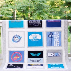 T-Shirt Quilt Pattern PDF Easy Quilt Patterns for T Shirt Quilt Graduation Gift Homecoming Gift Memory Quilt image 3