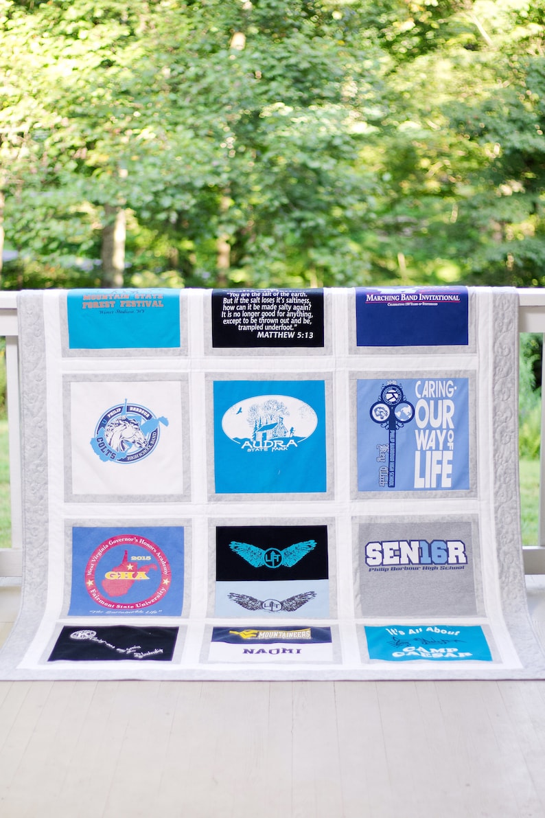 T-Shirt Quilt Pattern PDF Easy Quilt Patterns for T Shirt Quilt Graduation Gift Homecoming Gift Memory Quilt image 3