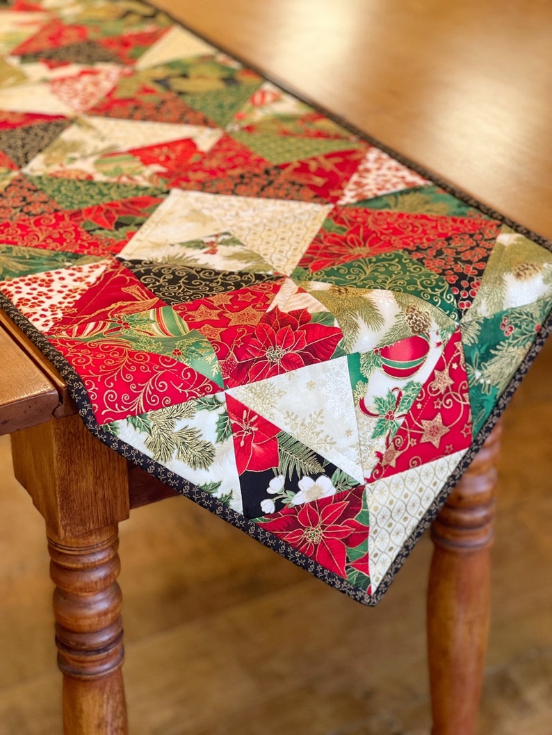 Table Runner Pattern for Charm Packs Quilt Pattern Table Runner Patterns Easy Quilt Pattern Scrappy Quilting Pattern Christmas image 1