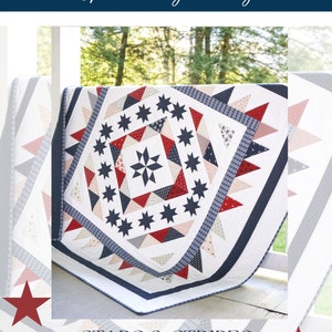 Quilt Pattern for Charm Packs Scrappy Quilt Patterns PDF Patriotic Quilt Pattern QOV Pattern Star Quilting Pattern image 6