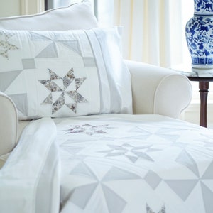 Quilt Patterns PDF Star Quilt Pattern with Jelly Roll Easy Quilt Patterns with Scraps Farmhouse Quilting Pattern & BONUS Pillow Sham Pattern image 9