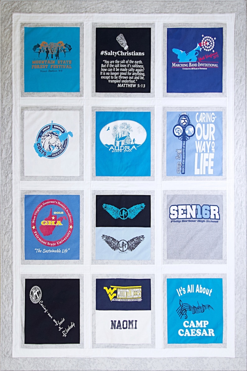 T-Shirt Quilt Pattern PDF Easy Quilt Patterns for T Shirt Quilt Graduation Gift Homecoming Gift Memory Quilt image 5