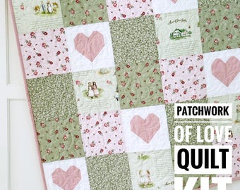 Baby Quilt Kit for Patchwork of Love Quilting Kit for Girl 36" x 36" Pattern Included Anne of Green Gables Fabric Kit
