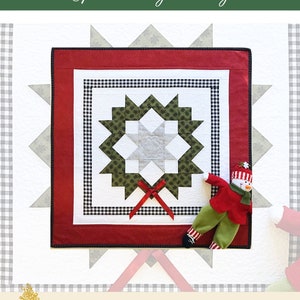 Christmas Quilt Patterns PDF Christmas Table Runner Pattern & FREE Pillow Pattern Easy Quilt Patterns Star Wreath Quilting Patterns image 8