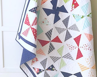 Quilt Patterns PDF Easy Quilt Pattern for Charm Packs Pinwheel Quilt Baby Quilt Pattern Charm Pack Pattern Throw Quilt