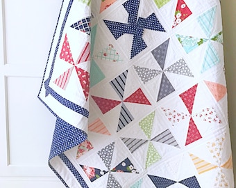 Quilt Patterns PDF Easy Quilt Pattern for Charm Packs Pinwheel Quilt Baby Quilt Pattern Charm Pack Pattern Throw Quilt