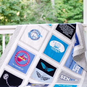 T-Shirt Quilt Pattern PAPER Copy Easy Quilt Patterns for T Shirt Quilt Graduation Gift Homecoming Gift Memory Quilt