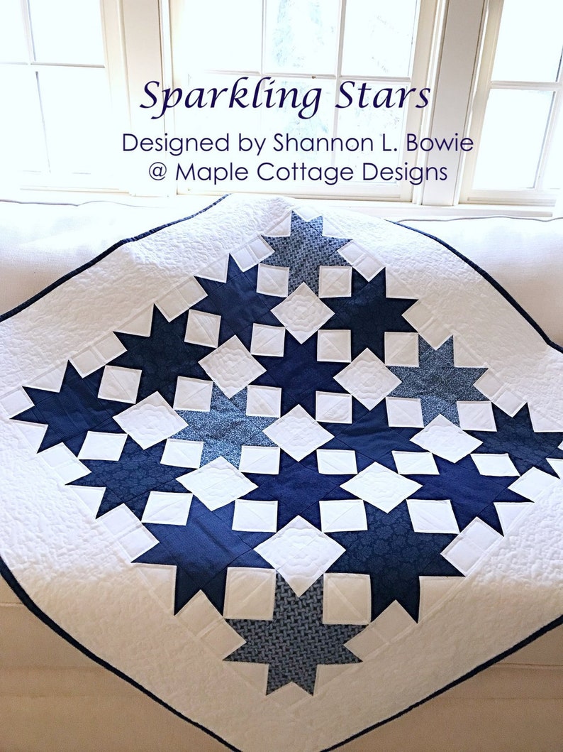 Star Quilt Patterns PDF Baby Quilt Patterns Table Runner Patterns Easy Quilting Pattern for Beginners Christmas Quilt Pattern image 3