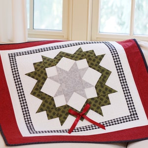 Christmas Quilt Patterns PDF Christmas Table Runner Pattern & FREE Pillow Pattern Easy Quilt Patterns Star Wreath Quilting Patterns image 5