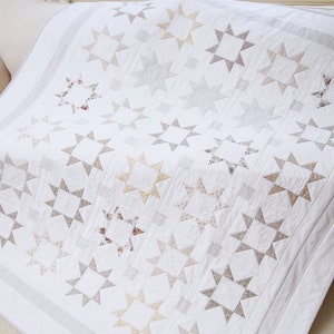 Quilt Patterns PDF Star Quilt Pattern and Bonus Pillow Pattern Easy Quilting Patterns Farmhouse Quilts Scrappy Quilt Pattern Jelly Rolls