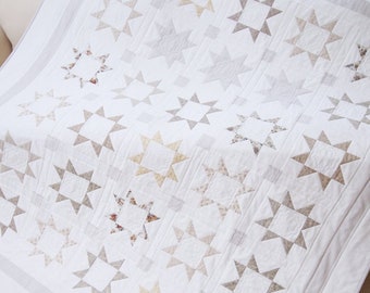 Quilt Patterns PDF Star Quilt Pattern and Bonus Pillow Pattern Easy Quilting Patterns Farmhouse Quilts Scrappy Quilt Pattern Jelly Rolls