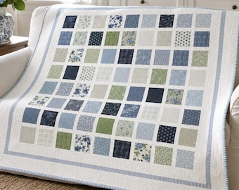 Charm Pack Quilt Pattern PDF Charmingly Quilt Pattern Beginner Friendly Easy Quilting Patterns for Baby Quilts to Bed Quilts in 4 sizes
