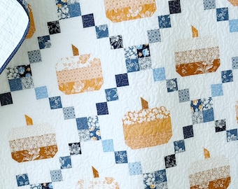 Quilt Pattern Pumpkin Spice Harvest Quilt Pattern for Jelly Rolls Scrappy Quilting Patterns PDF Fall Quilt Autumn Quilt
