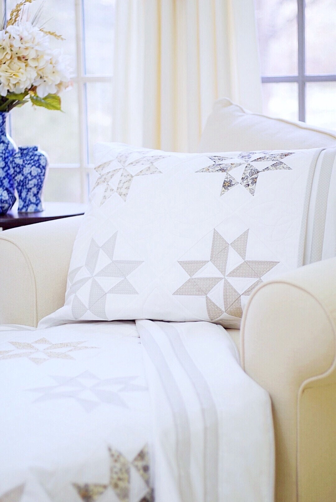 Easy Quilt Patterns PDF & FREE Pillow Sham Pattern Star Quilt Etsy