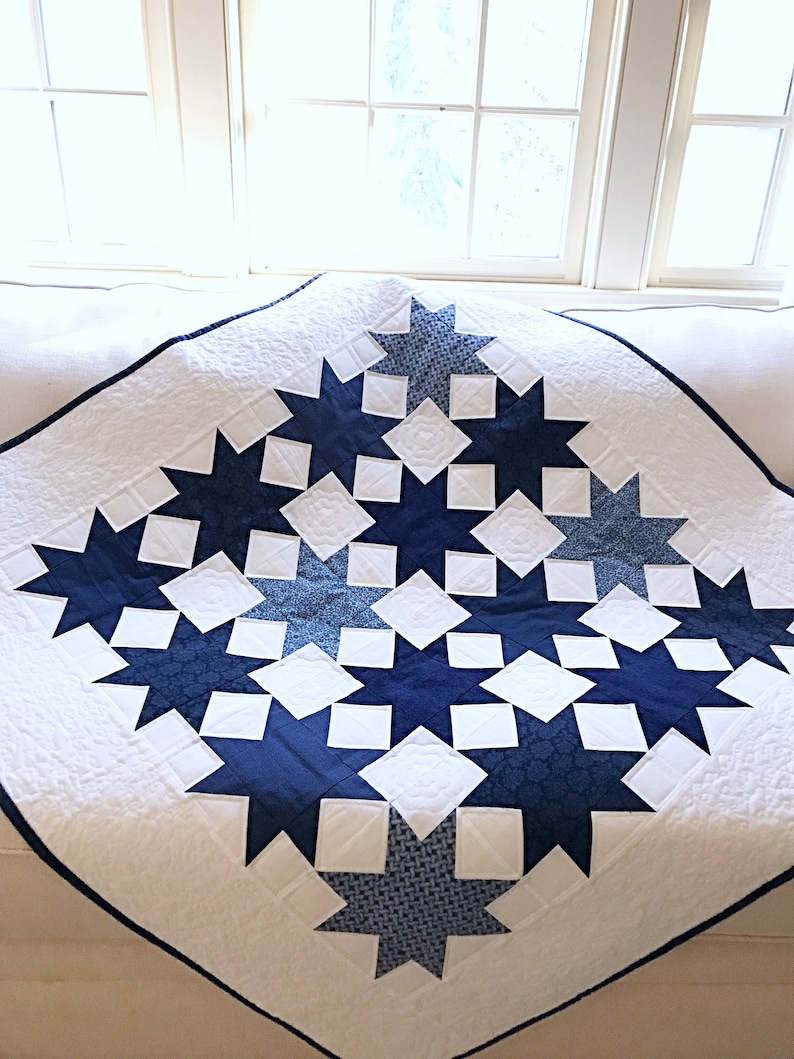 Star Quilt Patterns PDF Baby Quilt Patterns Table Runner Patterns Easy Quilting Pattern for Beginners Christmas Quilt Pattern image 1