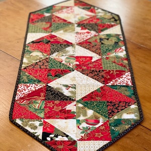 Table Runner Pattern for Charm Packs Quilt Pattern Table Runner Patterns Easy Quilt Pattern Scrappy Quilting Pattern Christmas image 5