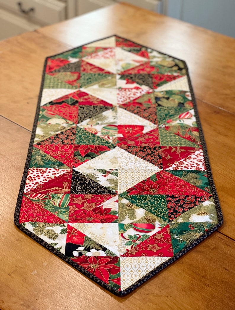 Table Runner Pattern for Charm Packs Quilt Pattern Table Runner Patterns Easy Quilt Pattern Scrappy Quilting Pattern Christmas image 5