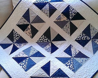 Pinwheel Quilt Pattern PDF Baby Quilt Patterns Easy Quilt Patterns with Charm Packs or Scraps Table Runner Beginner Quilting Pattern