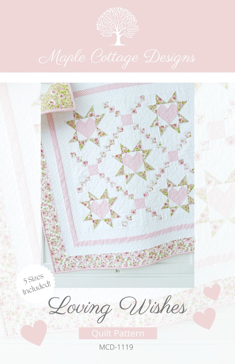 Baby Quilt Patterns PDF Easy Quilting Patterns Heart Quilt Etsy UK