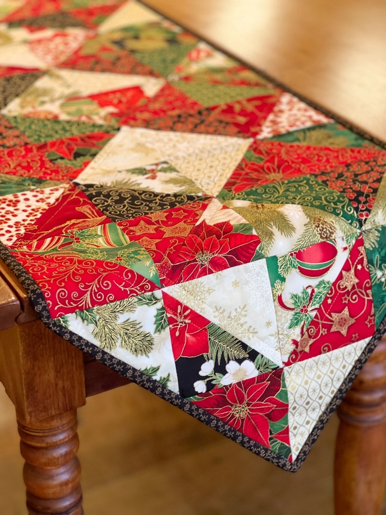 Table Runner Pattern for Charm Packs Quilt Pattern Table Runner Patterns Easy Quilt Pattern Scrappy Quilting Pattern Christmas image 2