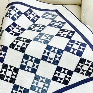 Quilt Patterns PDF Star Quilt Pattern Blue & White Quilt Pattern Vintage Quilt Pattern Baby Quilt Patterns Farmhouse Quilts