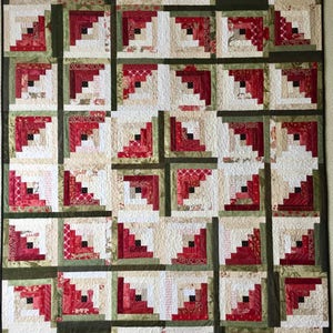 Log Cabin Quilt Patterns PDF Easy Quilt Patterns Beginner Quilt Pattern ...