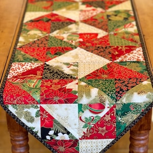 Table Runner Pattern for Charm Packs Quilt Pattern Table Runner Patterns Easy Quilt Pattern Scrappy Quilting Pattern Christmas image 6