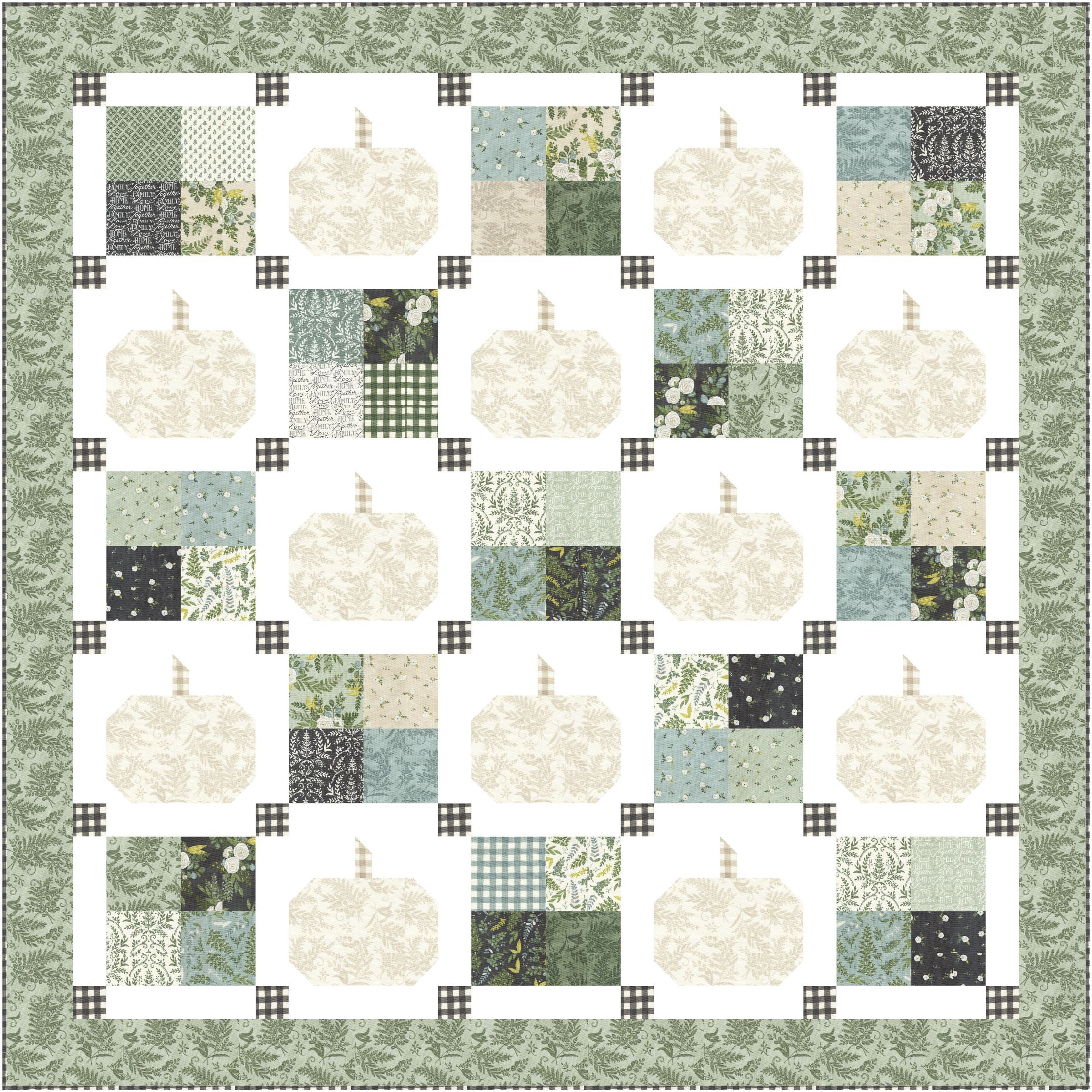 Pumpkin Quilt Pattern PDF Easy Quilt Patterns for Fall Quilt Pattern ...