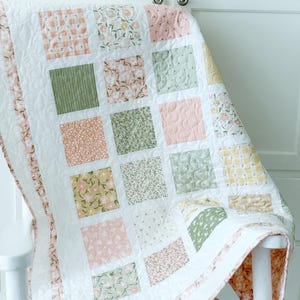 Charm Pack Quilt Pattern PAPER Copy Charmingly Quilt Pattern for Baby Quilting Patterns and Bed Quilts in 4 Sizes