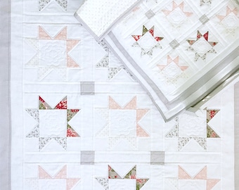 Baby Quilt Pattern &  Bonus FreeDoll Quilt Pattern Easy Quilt Patterns for Beginners Star Quilt Patterns