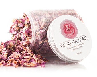 Bulgarian Organic Rosa Damascena Dry Blossoms 2 oz/ 60 g