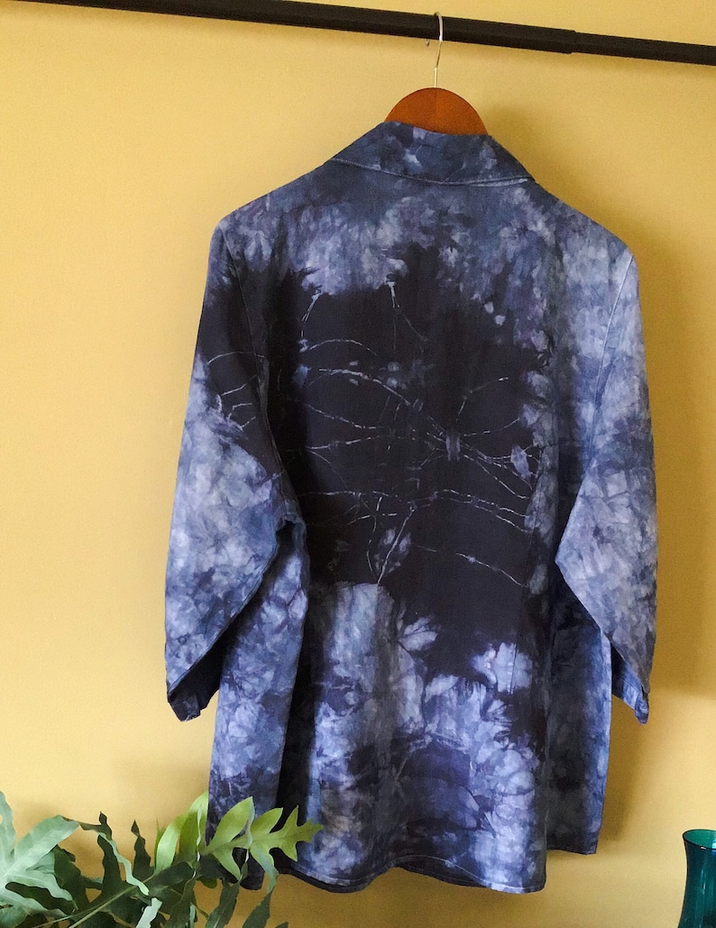 Women/'s 2x shibori linen shirt