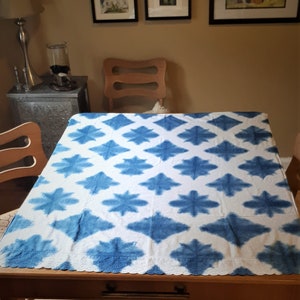 Shibori dyed vintage crib sheet