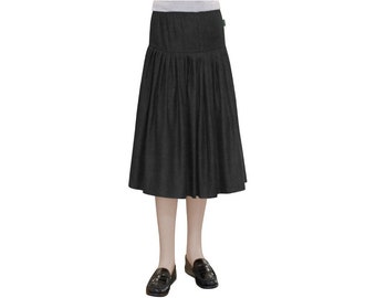 BabyO Girls Original Biz Style Long Ankle Length ITY Slinky Knit Skirt