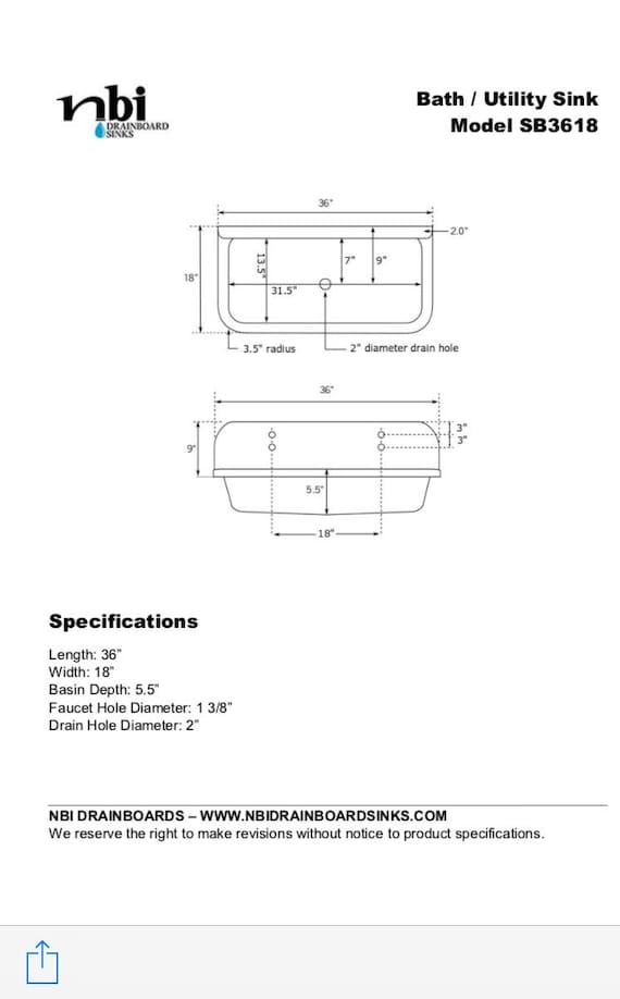 Double Bowl Drainboard Sink - Model #DBDW6025 - NBI Drainboard Sinks