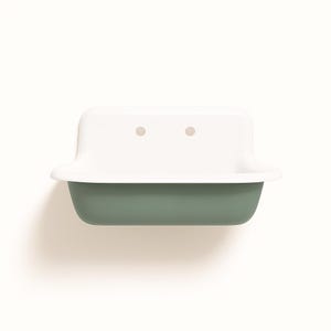 WALL MOUNTABLE! 24&quot; x 18&quot; Single Bowl Reproduction Farmhouse Sink - Jade Dragon