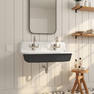 WALL MOUNTABLE! 36" x 18" Single Bowl Reproduction Farmhouse Sink - Custom Colors Available